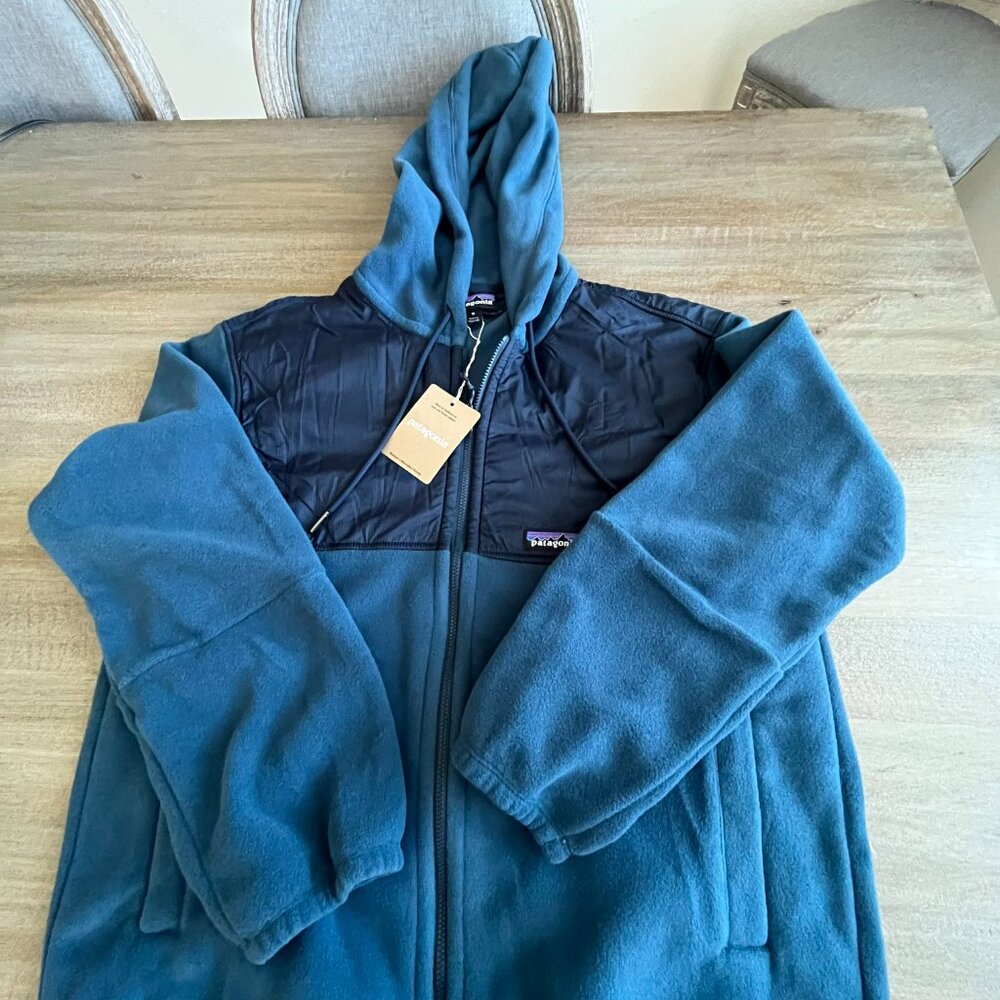 NWT Patagonia Women's Tidepool Blue Microdini Fleece Hoody - Size Medium